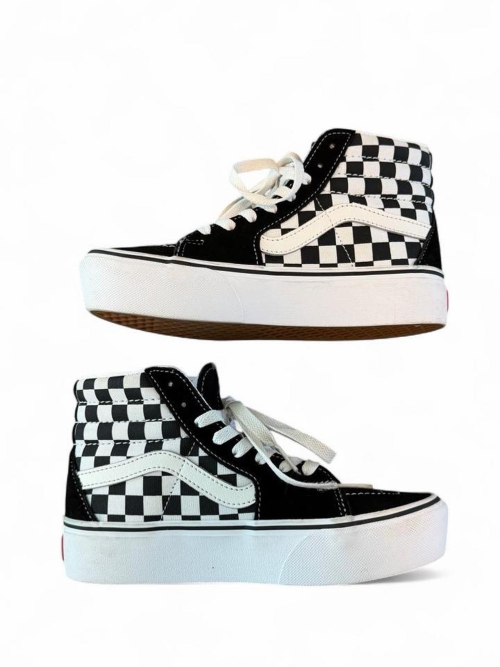 Vans SK8-Hi Platform 2.0 Suede/Canvas Checkered Women’s 6 Discontinued